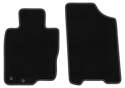 Zdjęcie produktu dla Dywaniki samochodowe welurowe BASIC do: Nissan Navara IV (2014-, pickup) czarne, z mocowaniami