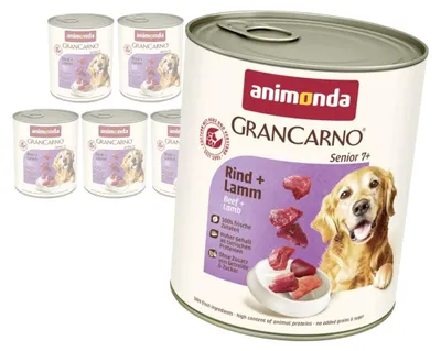 Produktbild von Animonda GranCarno Senior 6x800g Nassfutter für Hunde mit Rind und Lamm