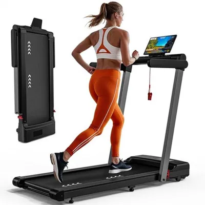 Immagine prodotto di Tapis roulant pieghevole - velocità massima 12 km/h - ammortizzato - compatibile con app - dotato di doppio display a LED