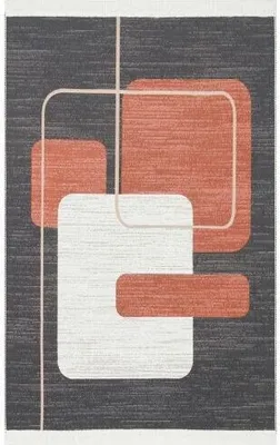 Produktbild von Kelim Arya 36 black/terra (60x90 cm)
