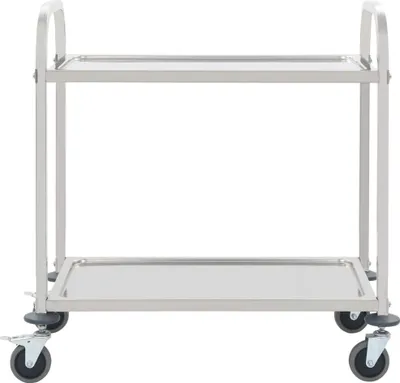 Obrázek produktu pro vidaXL Dvoupatrový servírovací vozík 96,5 x 55 x 90 cm Nerezová ocel