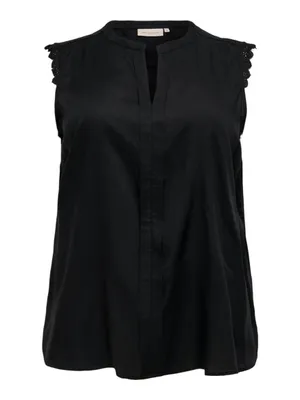 Produktbild von Ärmellose Bluse Kurzarm Basic Shirt Curvy Plus Size Große Übergröße | 54