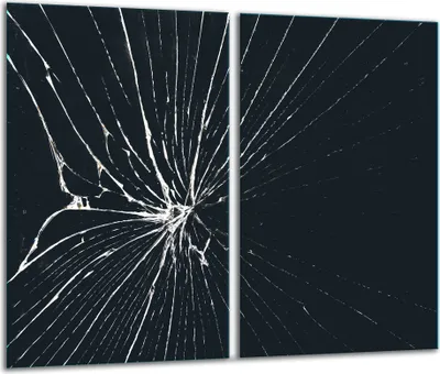 Produktbild von Herdabdeckplatten 2 teilig 30x52 Glaskeramikfeld Abdeckung Glas Schwarz
