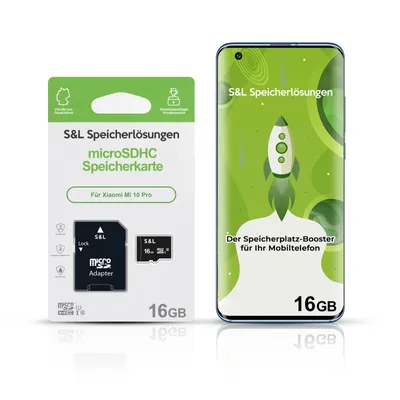 Produktbild von microSD Speicherkarte S&L für Xiaomi Mi 10 Pro - Speicherkapazität: 16 GB