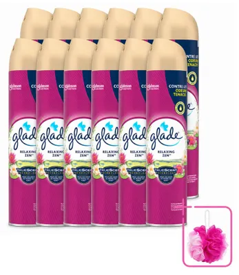 Obrázek produktu pro 12 kusů osvěžovače vzduchu Glade Relaxing Zen - 300 ml - výhodná sada
