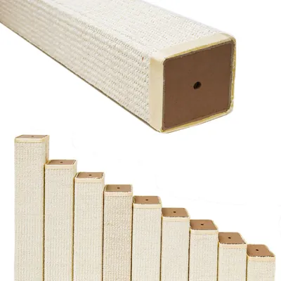 Immagine prodotto di palo in sisal da 15 cm per tiragraffi - Palo di ricambio M8 quadrato - tiragraffi in sisal