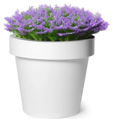 Produktbild von Mega Collections Pflanzentopf/Blumentopf - Kunststoff - weis - D16 cm