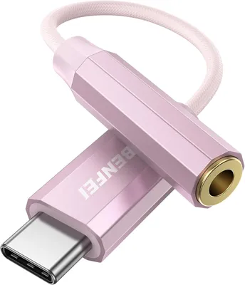 Immagine prodotto di Adattatore USB-C a jack da 3,5 mm BENFEI, cavo adattatore audio USB-C a Aux con chip DAC, compatibile con Samsung