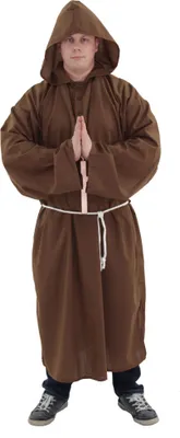 A person wearing a monk costume.