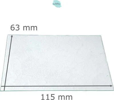 Produktbild von Ersatzglas für Grablaterne | Grablicht - Strukturglas Kathedral - nach Wunschmaß -  115 mm x 63 mm