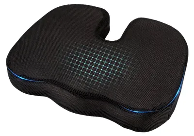 Produktbild von Orthopädisches Sitzkissen für Bürostühle, Ergonomisches Steißbeinkissen aus Memory Foam für Entlastung im Flugzeug, Auto und bei Bandscheibenvorfällen
