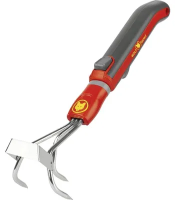 Immagine prodotto di Zappatrice da giardino - Estirpare e arieggiare - Rosso - Impugnatura ergonomica piccola