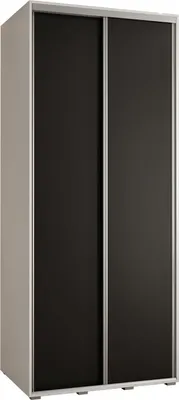 Produktbild von MEBLE KRYSPOL Davos 1 Schrank, zwei Türen - 235,2x110x60 cm - Weiß Schwarz Silber