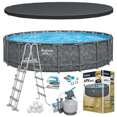 Produktbild von Rahmen-Gartenpool 610 x 132 cm 11-in-1 Bestway 561KE