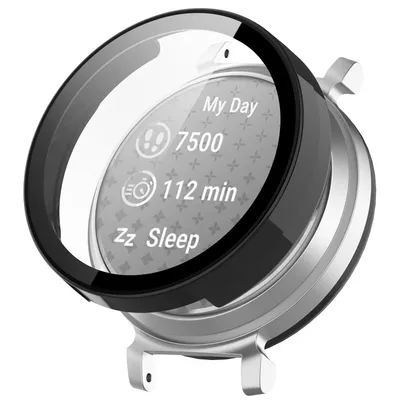 Obrázok produktu pre Pre Garmin Lily 2 Plastové puzdro na inteligentné hodinky + ochranné tvrdé sklo H9 Black