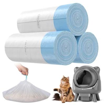 Produktbild von AMICURA X1 3 Rollen mit je 20 Katzenstreubeuteln – selbstreinigende Müllbeutel mit Griff (60‑teilig). Nicht mit anderen Modellen kompatibel