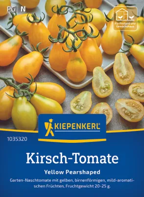 Produktbild von Kiepenkerl Kirsch-Tomatensamen Yellow Pearshaped Solanum lycopersicum 35 Pflanzen
