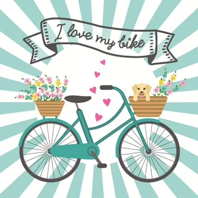 Produktbild von 20 Servietten Bike Love - Ich liebe mein Fahrrad 33x33cm