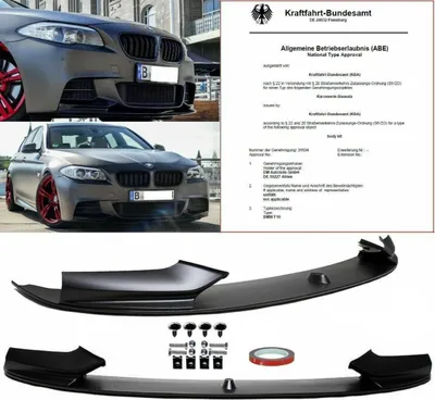 Produktbild von Sport-Performance Frontspoiler Lippe Spoiler vorne Schwarz Matt passt für BMW 5er F10 F11 mit M-Paket +ABE