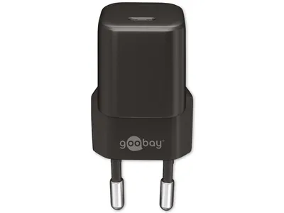 Produktbild von goobay Schnellladegerät für Geräte mit USB-C PD Power Delivery nano 20 W schwarz (1er Softpack)