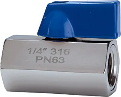 Produktbild von Riegler Mini-Kugelhahn, Edelstahl 1.4401, IG/IG, G 1/4, DN 8
