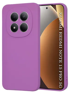 Zdjęcie produktu dla Techsuit silikonowe etui do Xiaomi Redmi Note 15 Pro 5G - fioletowe