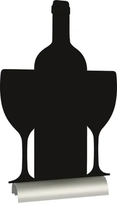 Produktbild von Securit Tischaufsteller SILHOUETTE "Wein" mit Kreideoberfläche