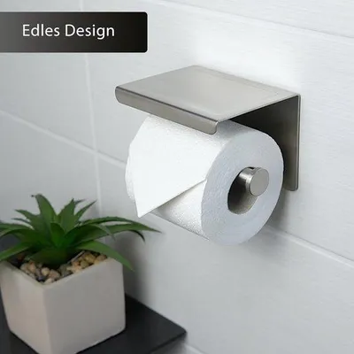 Produktbild von Toilettenpapierhalter Edelstahl selbstklebend