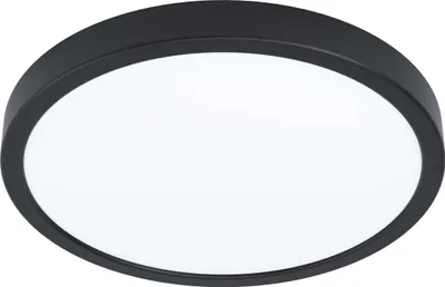 Produktbild von EGLO LED Deckenleuchte Fueva 5, Ø 28,5 cm, Aufbauleuchte aus Stahl und einer Kunststoff Leuchtfläche, Deckenlampe in Schwarz, Weiß, Lampe, neutralweiß