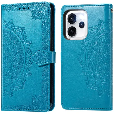 Zdjęcie produktu dla imoshion Mandala Bookcase dla Oppo Reno15 Pro (5G) – turkusowy