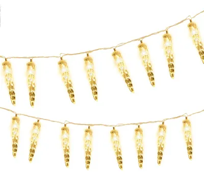 Image de Guirlande lumineuse Peviasot, 5 mètres, 40 LED, 8 modes d'éclairage, lot de 2, lumière blanche chaude, décoration de Noël pour fenêtres