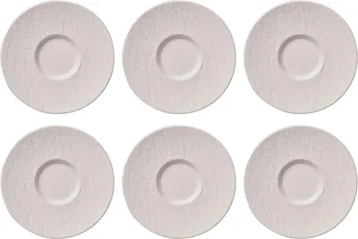 Produktbild von Villeroy & Boch Manufacture Rock blanc 6er Set Café au lait Untertasse weiß 17cm