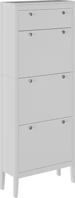 Immagine prodotto di Armadio per scarpe Vicco Aron Bianco 60 x 153 cm , 3 scomparti, Model 54259