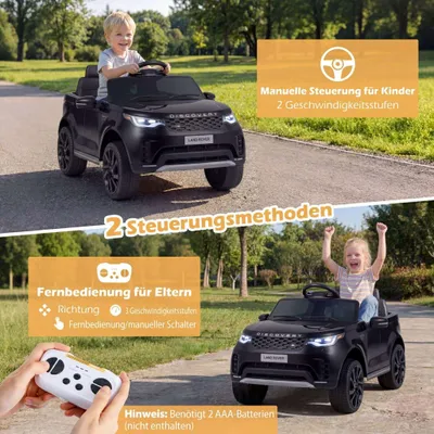 Obrázek produktu pro 12V dětské elektrické autíčko, dálkové ovládání, LED, hudba, černé
