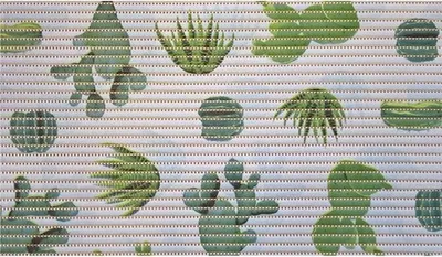 Produktbild von Badematte Universal Friedola "Cactus Blue" - Rechteckig - Badezimmermatte - Duschmatte - Blau/Grün - 80x48cm