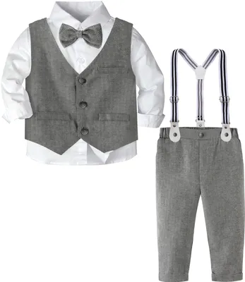 Produktbild von mintgreen Junge Kleidung Formal Hochzeit Anzug Gentleman Weste Outfit Taufe Hose