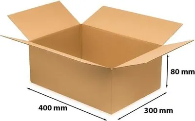 Produktbild von Faltkarton 400 x 300 x 80 mm (außen) B320