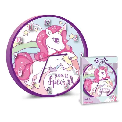 Produktbild von Nástěnné hodiny Jednorožec 25cm