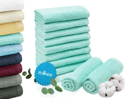 Produktbild von 10er Set Seiftücher, 30x30 cm, 100% Baumwolle, türkis (mint)