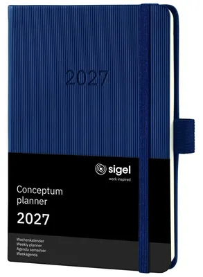 Produktbild von Wochenkalender Conceptum 2027 Hardcover dunkelblau 176 Seiten ca. A6