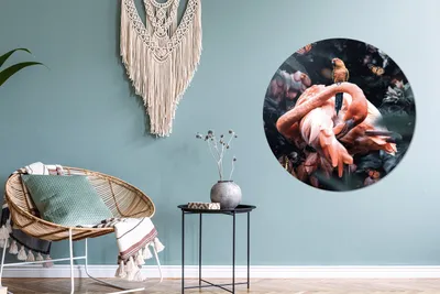 Produktbild von MuchoWow® - Wand-Kreis - Wohnzimmer - Bild - Runde - Wanddeko - Dibond - Kunstdrucke