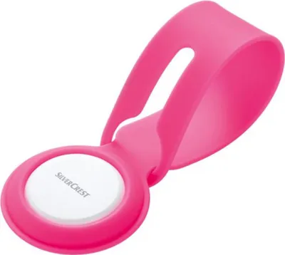 A pink accessory for a smart tag finder.