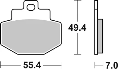 Obrázek produktu pro Podložka pod skútr SBS 166CT (sada na disk) Carbon Tech