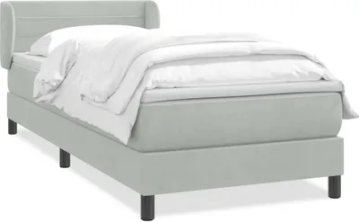 Obrázok produktu pre vidaXL Box spring posteľ s matracom svetlosivá 80x210 cm zamat