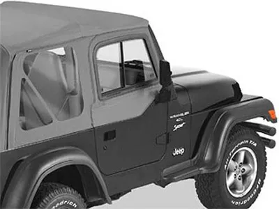 Zdjęcie produktu dla Zestaw okienek wtykowych z okienkiem przesuwnym, szary Jeep Wrangler TJ 96-06