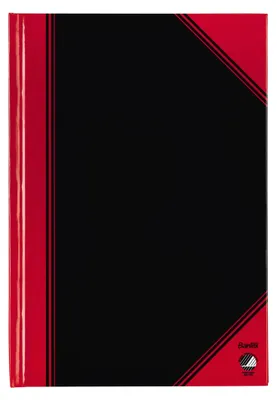 Produktbild von Bantex 100302817, Einfarbig, Schwarz, Rot, A5, 96 Blätter, 70 g/m², Taschenbuch
