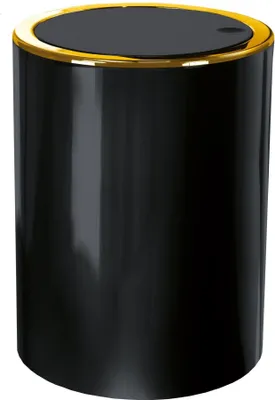 Produktbild von Kleine Wolke Kosmetikeimer GOLDEN CLAP Schwarz 5 Liter