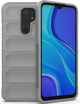 Produktbild von Redmi 9 Hülle, Weich TPU Silikon Stossfest Anti-rutsch Schutzhülle für Xiaomi Redmi 9 Grau