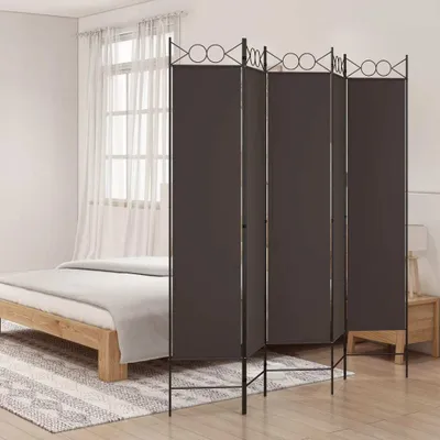 Produktbild von Möbel 5-tlg. Paravent Braun 200x200 cm Stoff - Paravents &3096