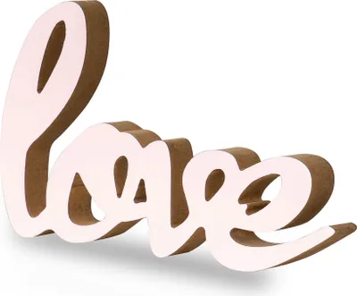 Produktbild von Schriftzug Love L22,5cm Pastell Rosa Holz Tischdeko Deko Aufsteller Wohndeko